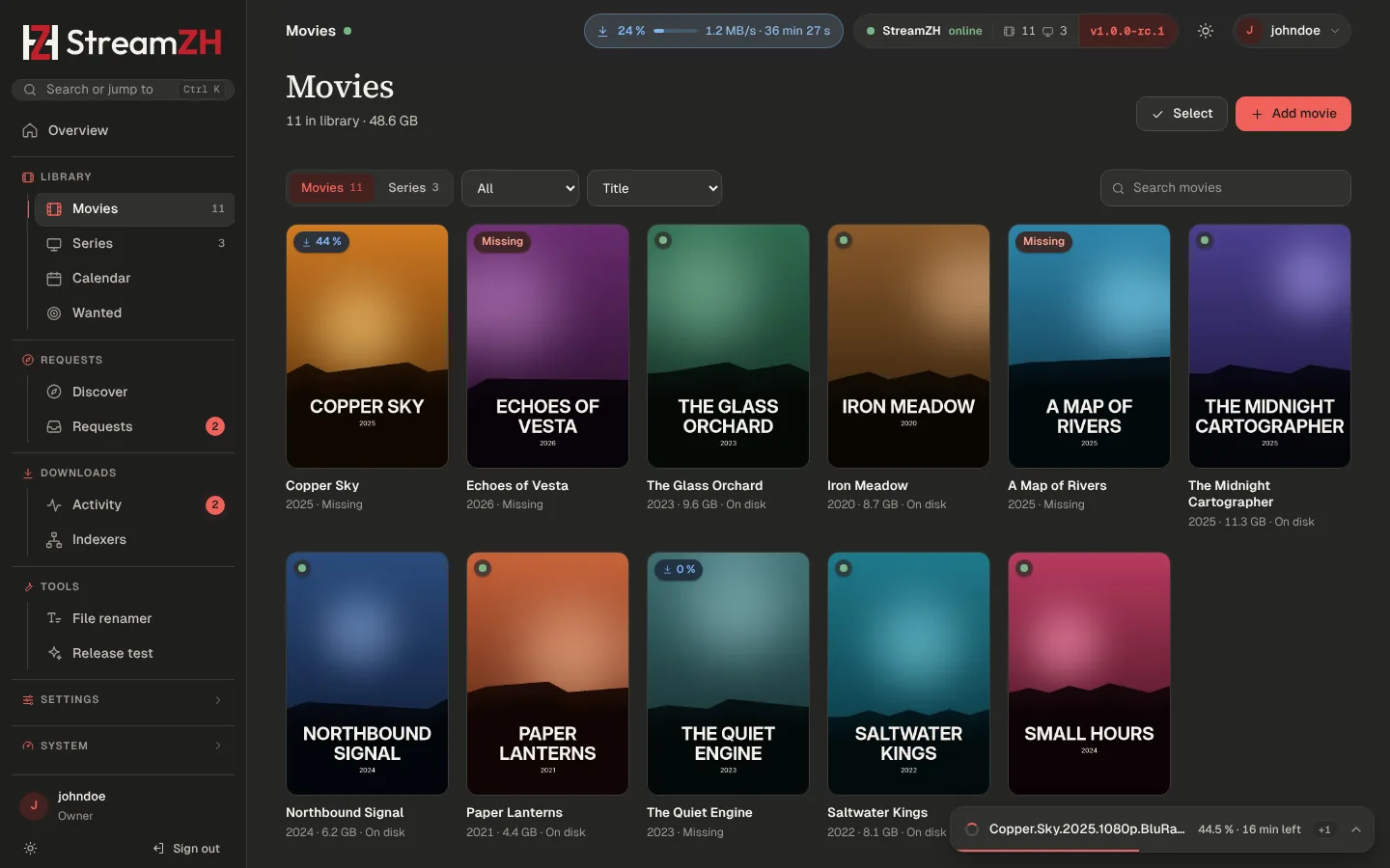 The movie library